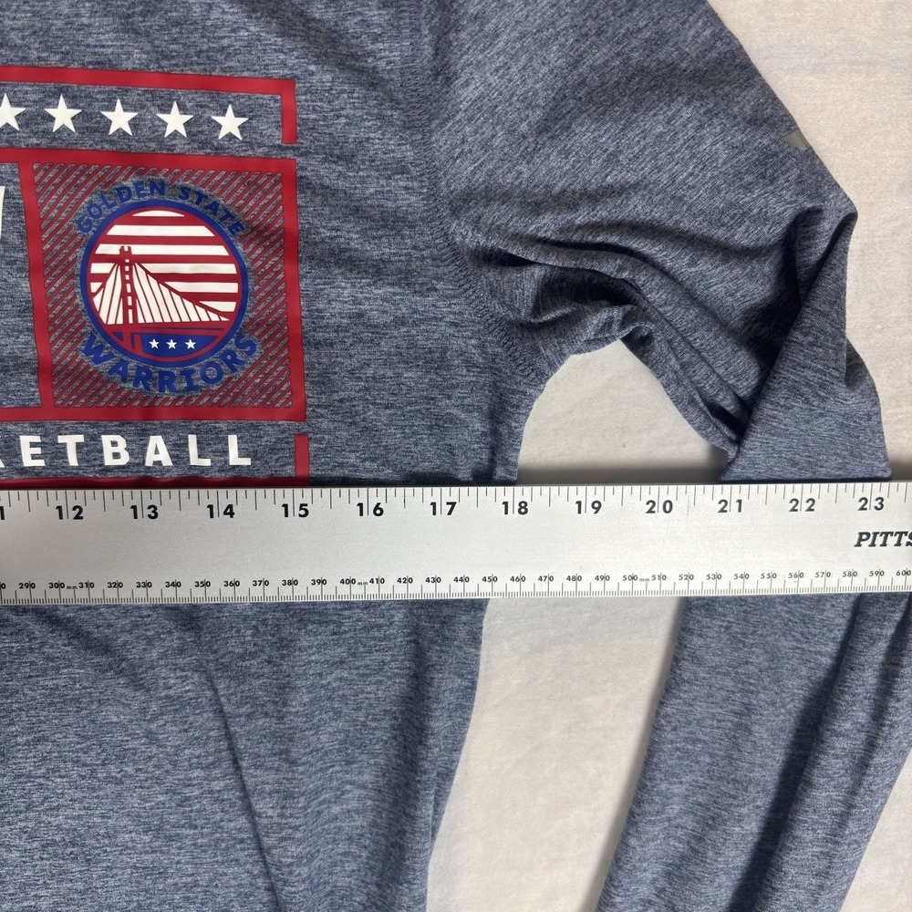 Golden State Warriors Long Sleeve Shirt Fanatics Men's Small Gray Basketball - Picture 5 of 5